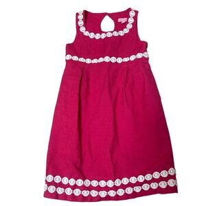 Lilly Pulitzer hot pink white circular‎ tank girls dress SIZE 12